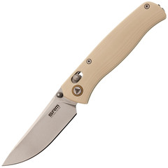 Фото Складной нож SRM Medal 255L-GT, сталь 10Cr15MoV, рукоять G10, белый