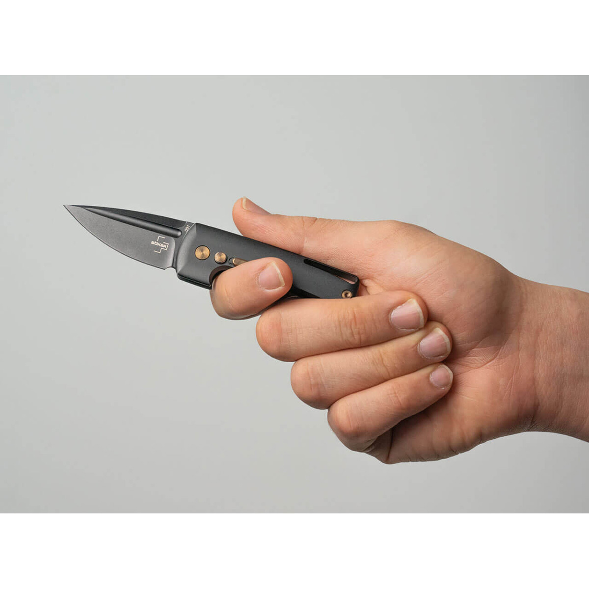 фото Автоматический складной нож boker harlock mini, сталь 154cm, рукоять алюминиевый сплав