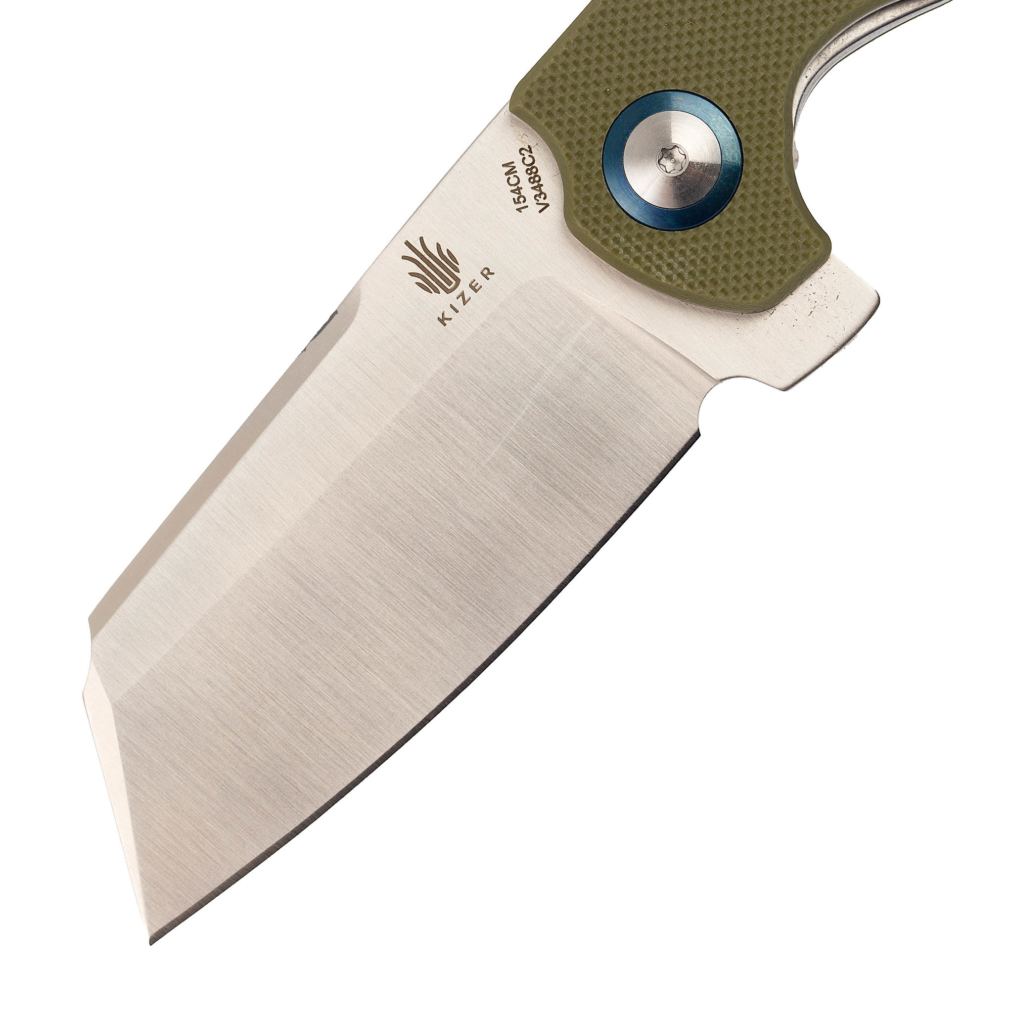 Складной нож Kizer C01C Green, сталь 154CM, рукоять G10 - фото 3