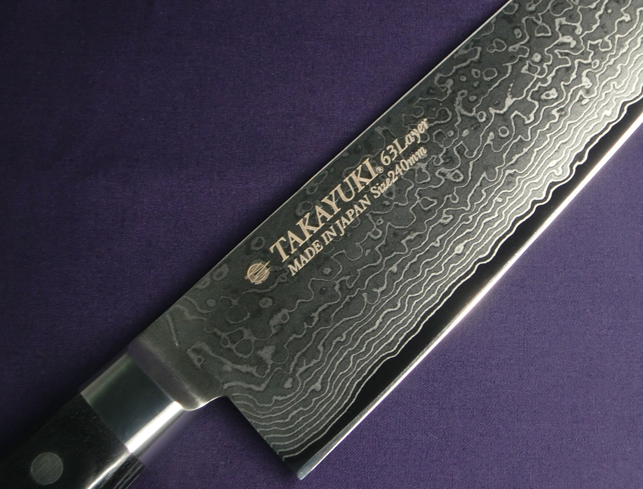 Нож кухонный Шеф 180 мм, Sakai Takayuki Damascus VG-10, 63 сл., pakkawood - фото 4