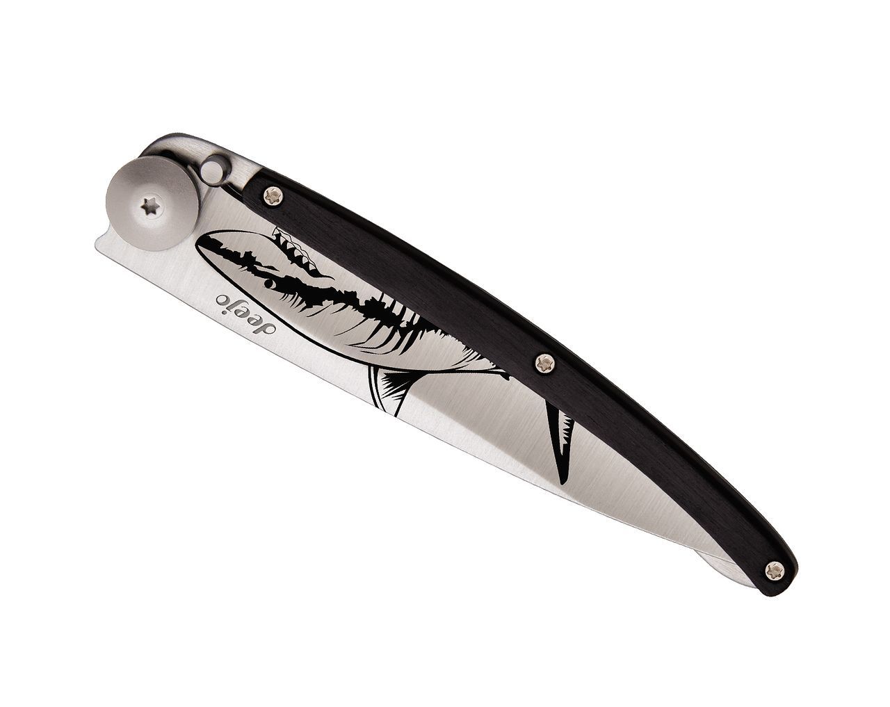 фото Складной нож deejo shark titanium 37 g , ebony wood