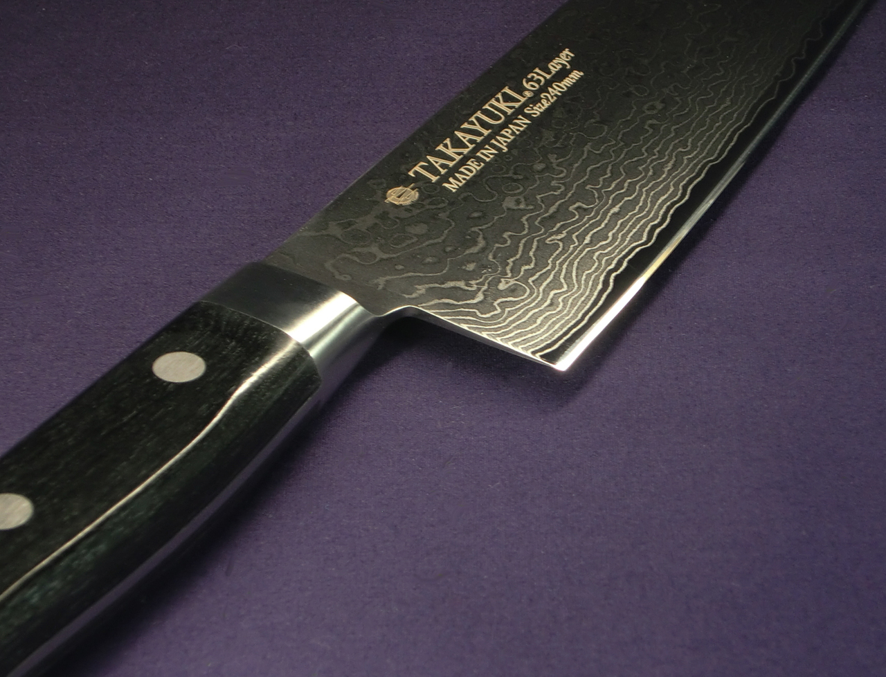 Нож кухонный Шеф 180 мм, Sakai Takayuki Damascus VG-10, 63 сл., pakkawood - фото 7