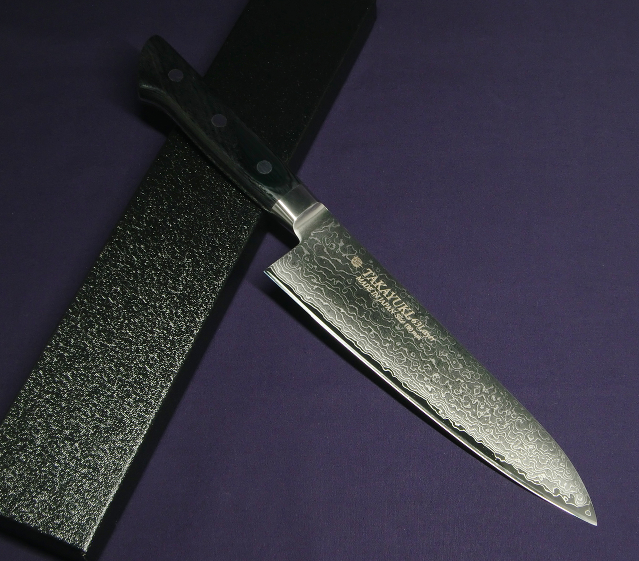 Нож кухонный Шеф 180 мм, Sakai Takayuki Damascus VG-10, 63 сл., pakkawood - фото 2