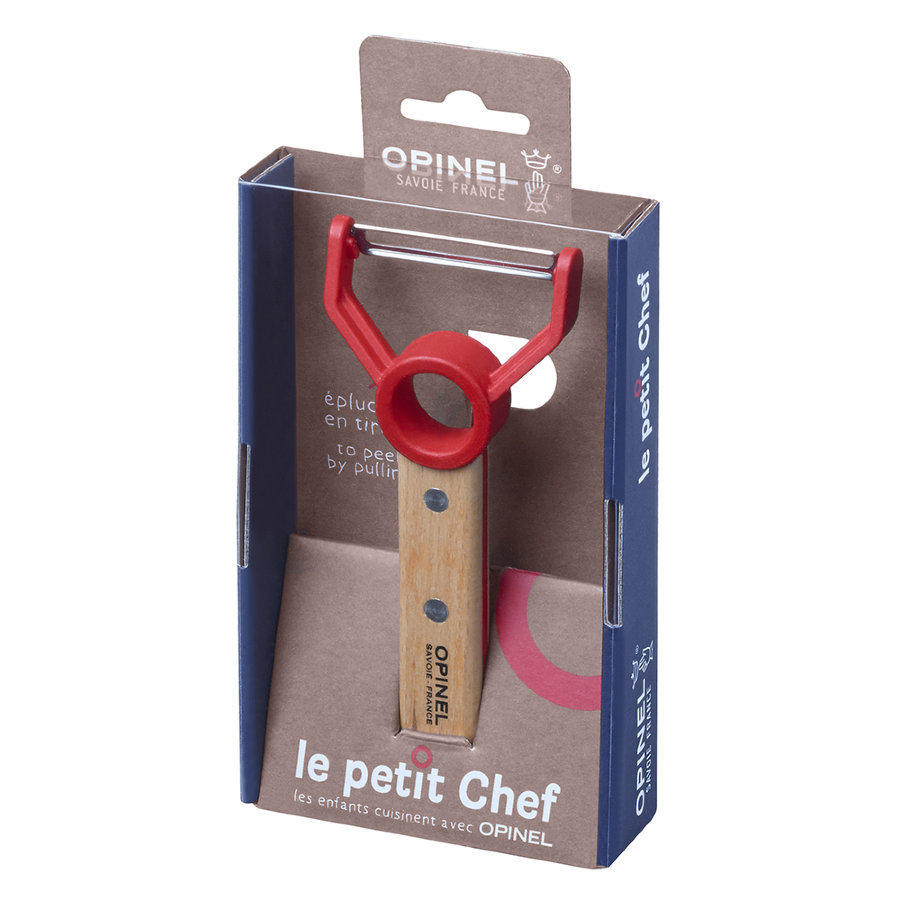Нож для чистки овощей Opinel Peeler, деревянная рукоять, нержавеющая сталь, коробка - фото 1