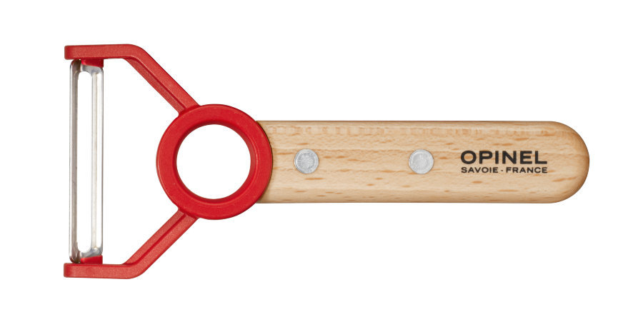 Нож для чистки овощей Opinel Peeler, деревянная рукоять, нержавеющая сталь, коробка - фото 4