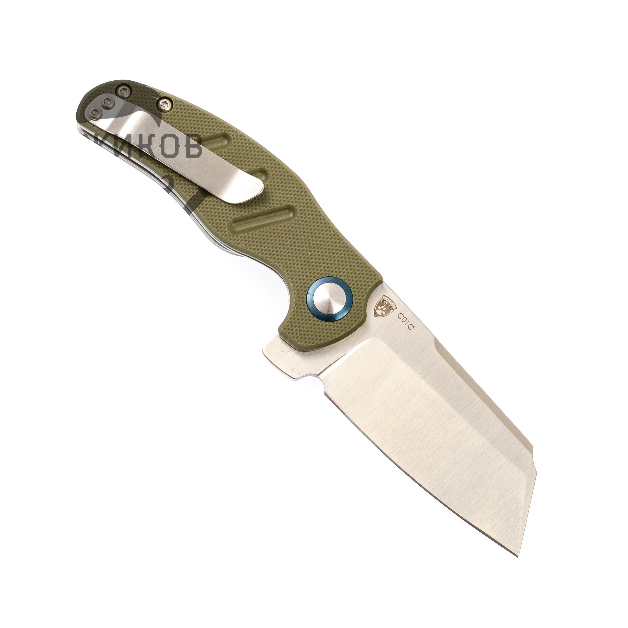 Складной нож Kizer C01C Green, сталь 154CM, рукоять G10 - фото 4