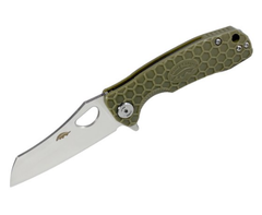 Фото Складной нож Honey Badger Wharncleaver, сталь D2, рукоять GRN, зеленый