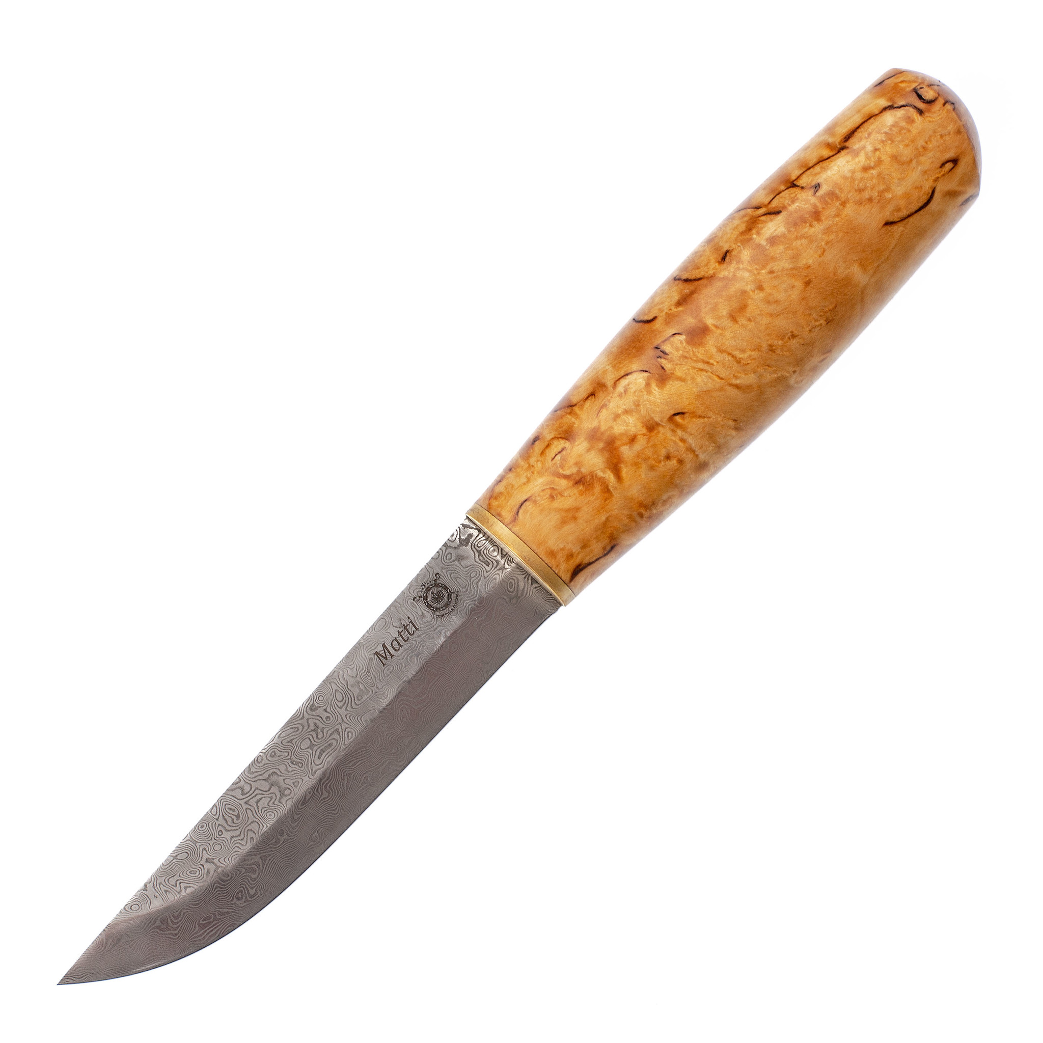 Нож финский Matti, сталь ZDI-1016, рукоять карельская береза нож сокол мастерская семина сталь х12мф рукоять карельская береза граб