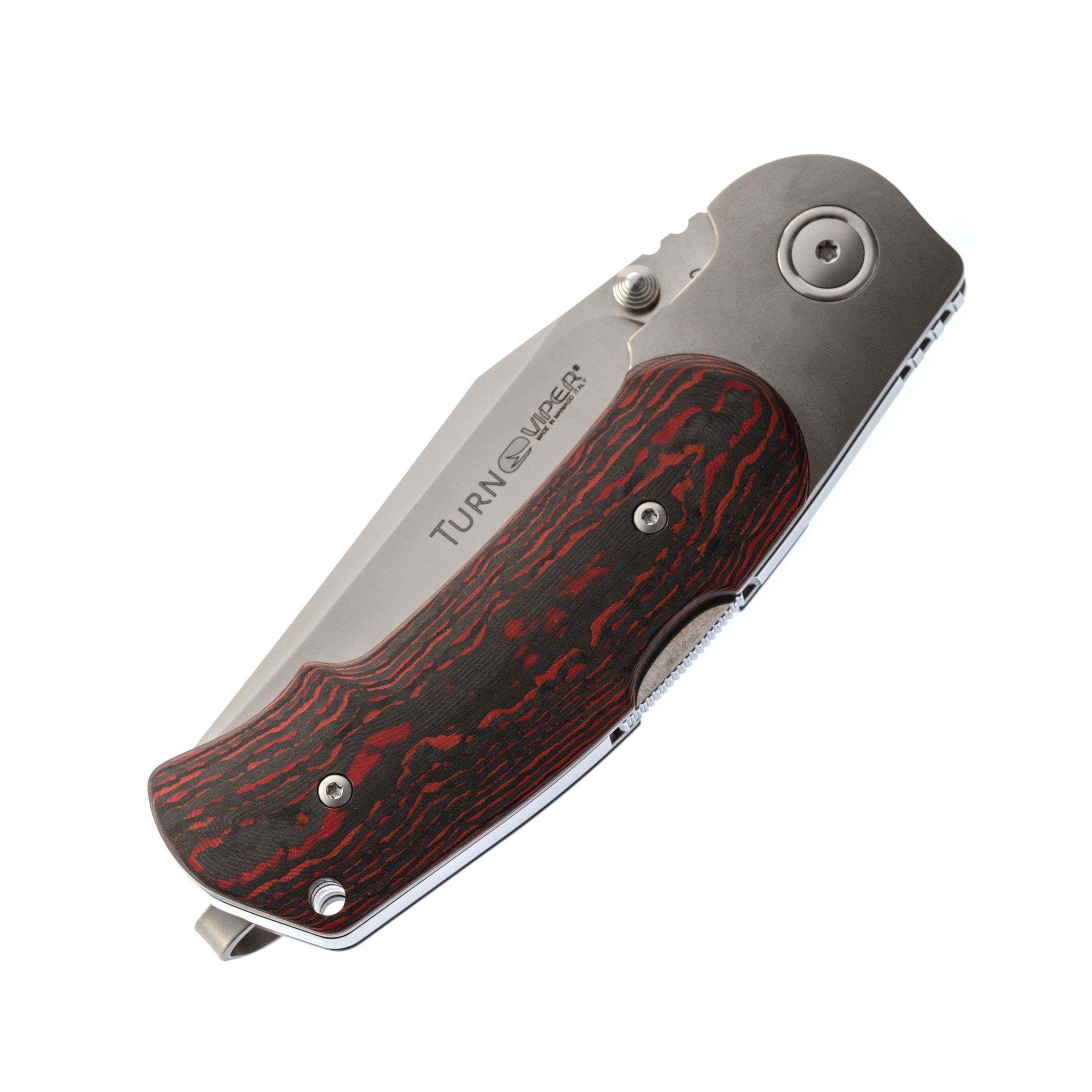 Складной нож Viper Turn, сталь M390 Satin, Red Lava Carbon Fiber от Ножиков