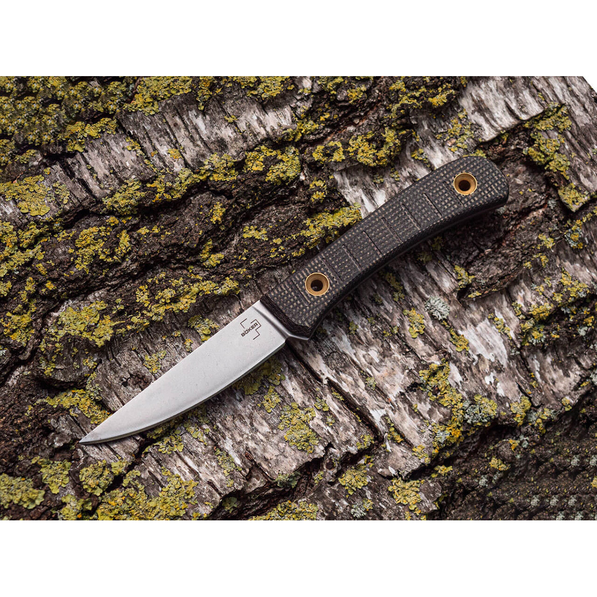 фото Нож с фиксированным клинком boker bark beetle, сталь 1095 carbon steel, рукоять микарта