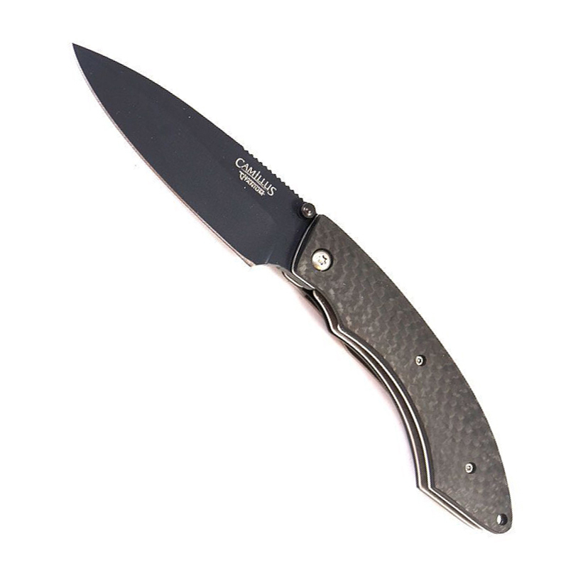 фото Нож складной camillus edc, сталь vg-10, рукоять carbon fiber, чёрный