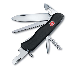 Фото Нож перочинный Victorinox Forester, сталь X50CrMoV15, рукоять нейлон, черный, 11 функций, 111мм