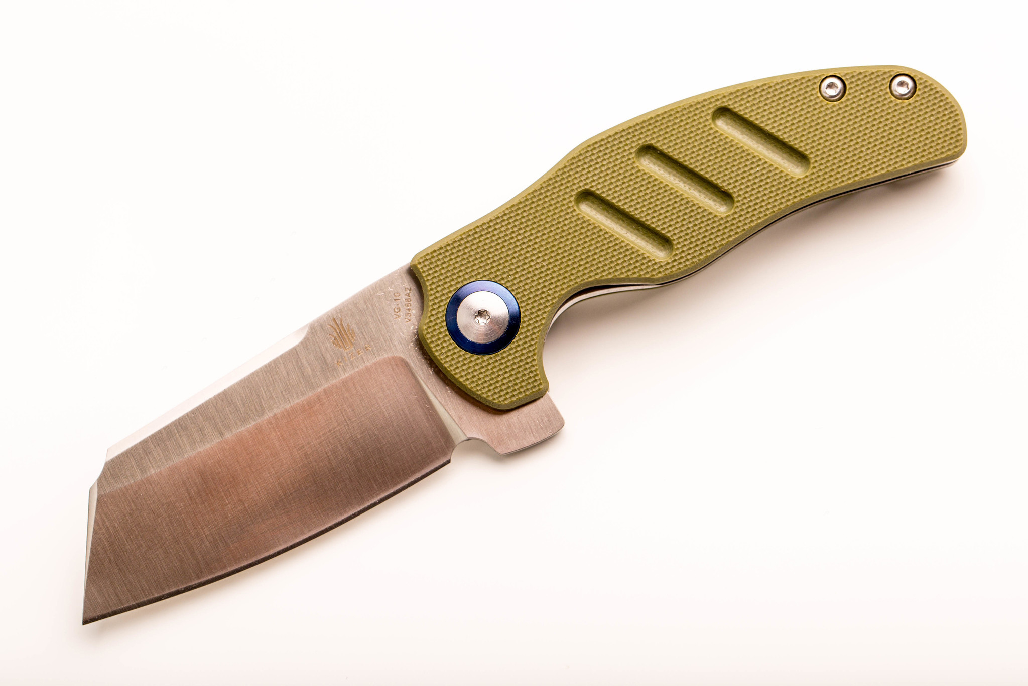 Складной нож Kizer C01C, сталь VG-10, рукоять G10, хаки - фото 1