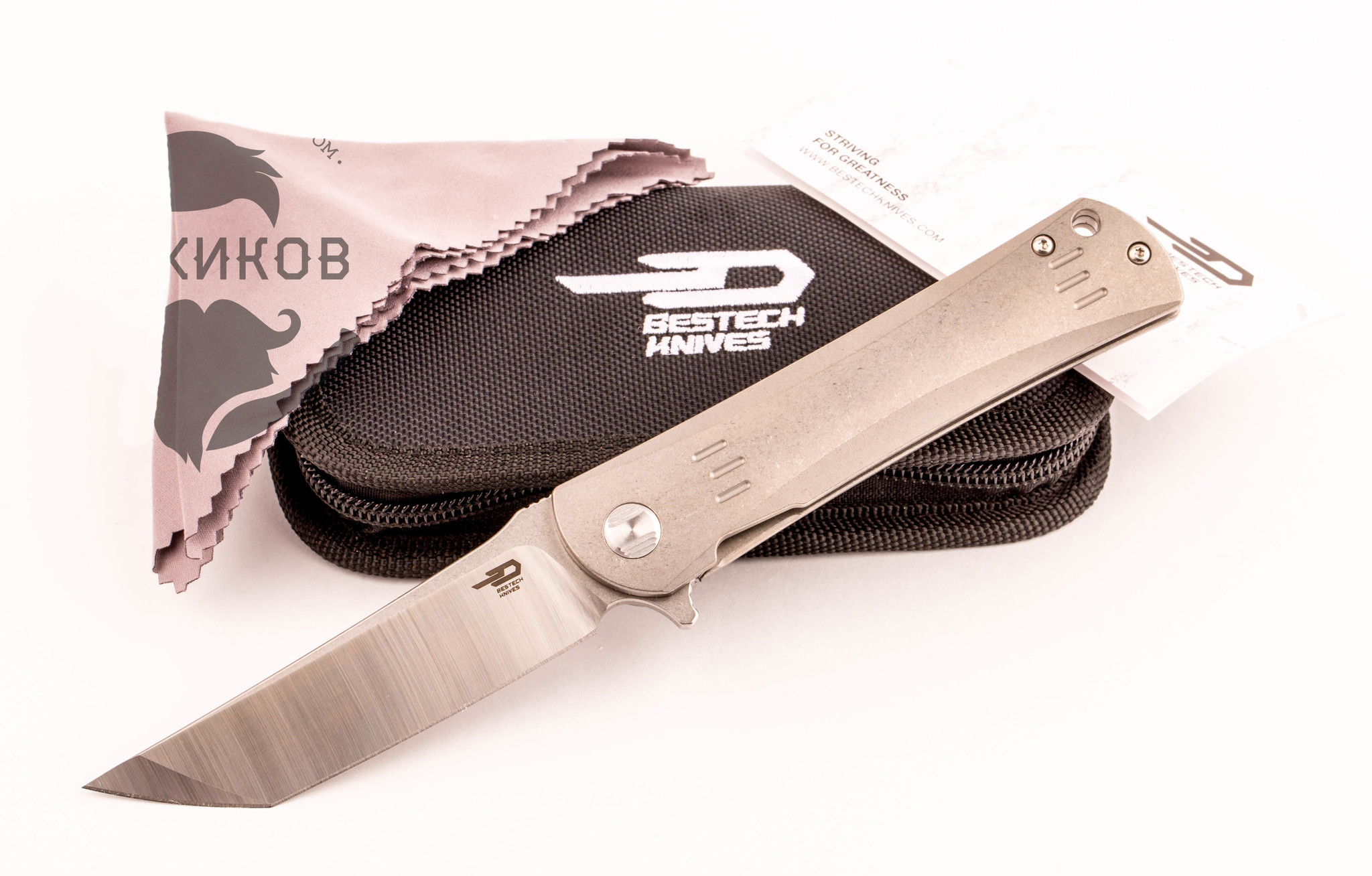 Складной нож Bestech Kendo BT1903A, сталь S35VN, рукоять титан - фото 10