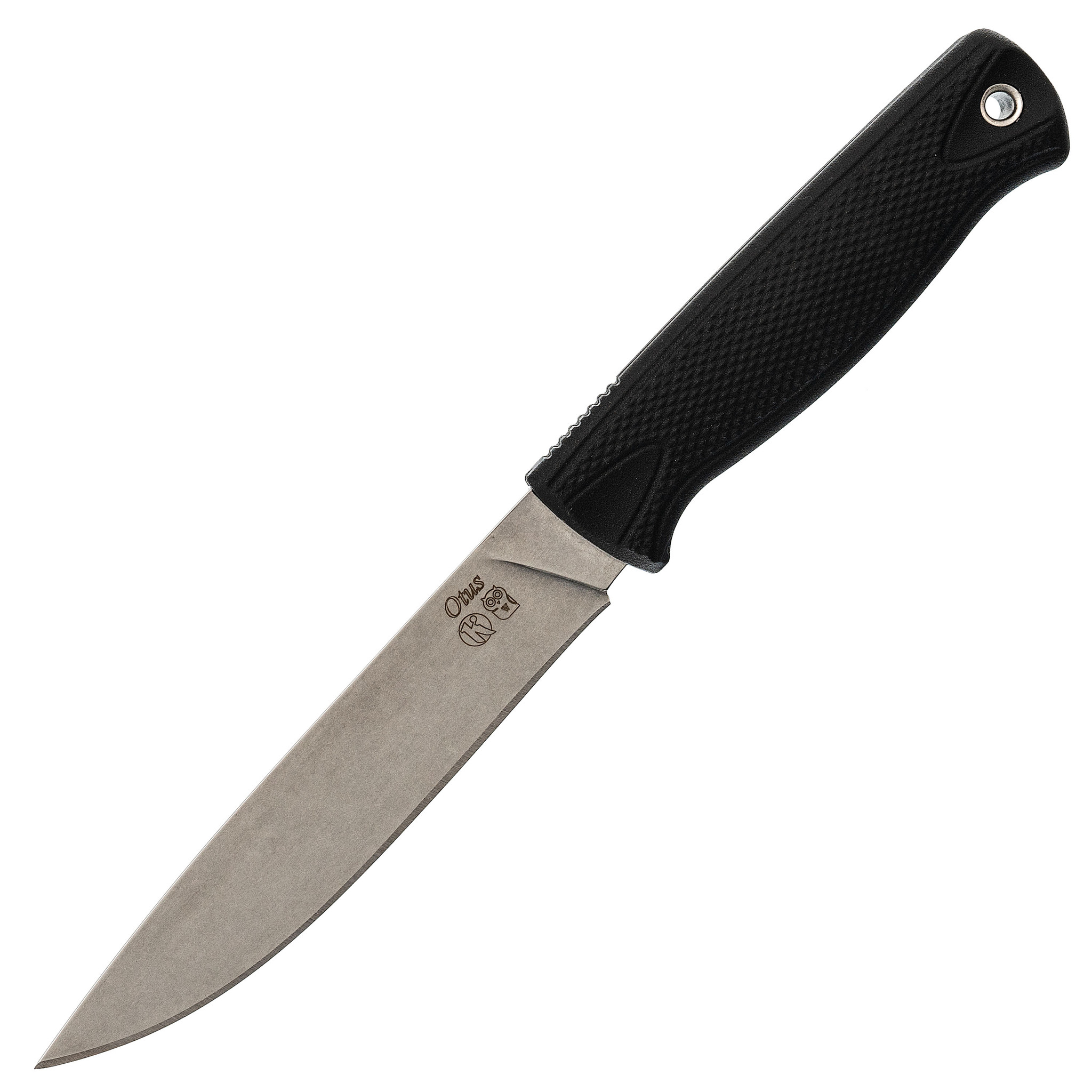 Нож Otus Black, сталь AUS-8, рукоять эластрон, Кизляр