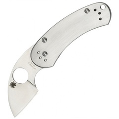 Фото Нож складной Equilibrium Spyderco 166P, сталь VG-10 Satin Plain, рукоять нержавеющая сталь