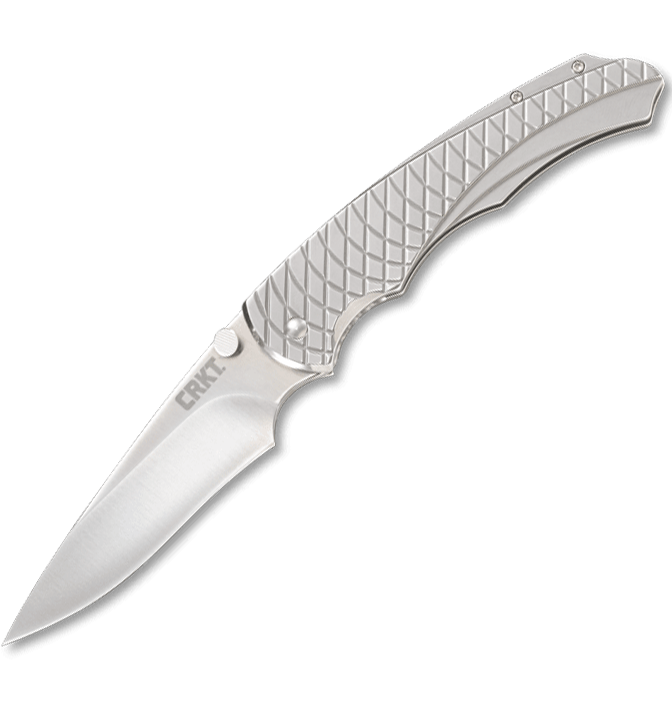 Полуавтоматический складной нож Cobia, CRKT 7040, сталь 1. 4116 (X50CrMoV 15), рукоять нержавеющая сталь складной филейный нож kershaw 6 25 fillet k1258 сталь 420j2 рукоять пластик резина
