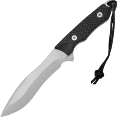 Фото Нож с фиксированным клинком Spartan Blades Ronin Shinto, клинок Stonewash, сталь CPM-S35VN, рукоять черная микарта