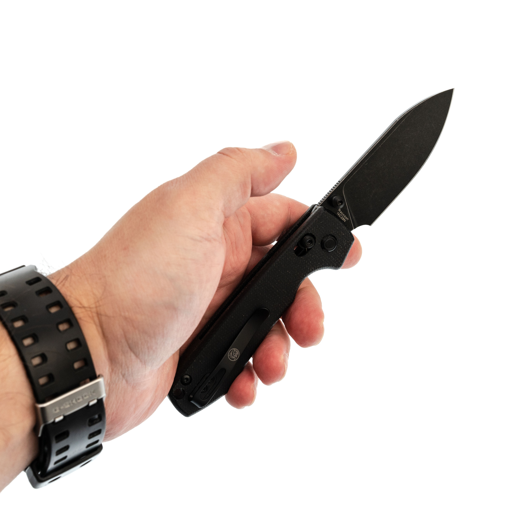 Складной нож Raccoon CB Vosteed, сталь 14C28N, рукоять микарта, черный - фото 6