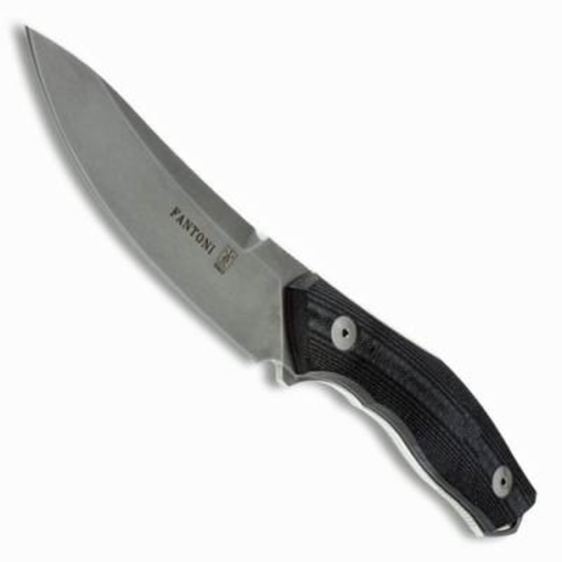 Нож с фиксированным клинком C.U.T. Fixed, Black/Gray G-10 Scales, PVD - Coated CPM® S30V™, Dmitry Sinkevich (SiDiS) Design, Black Leather Sheath 10.6 см. - фото 2