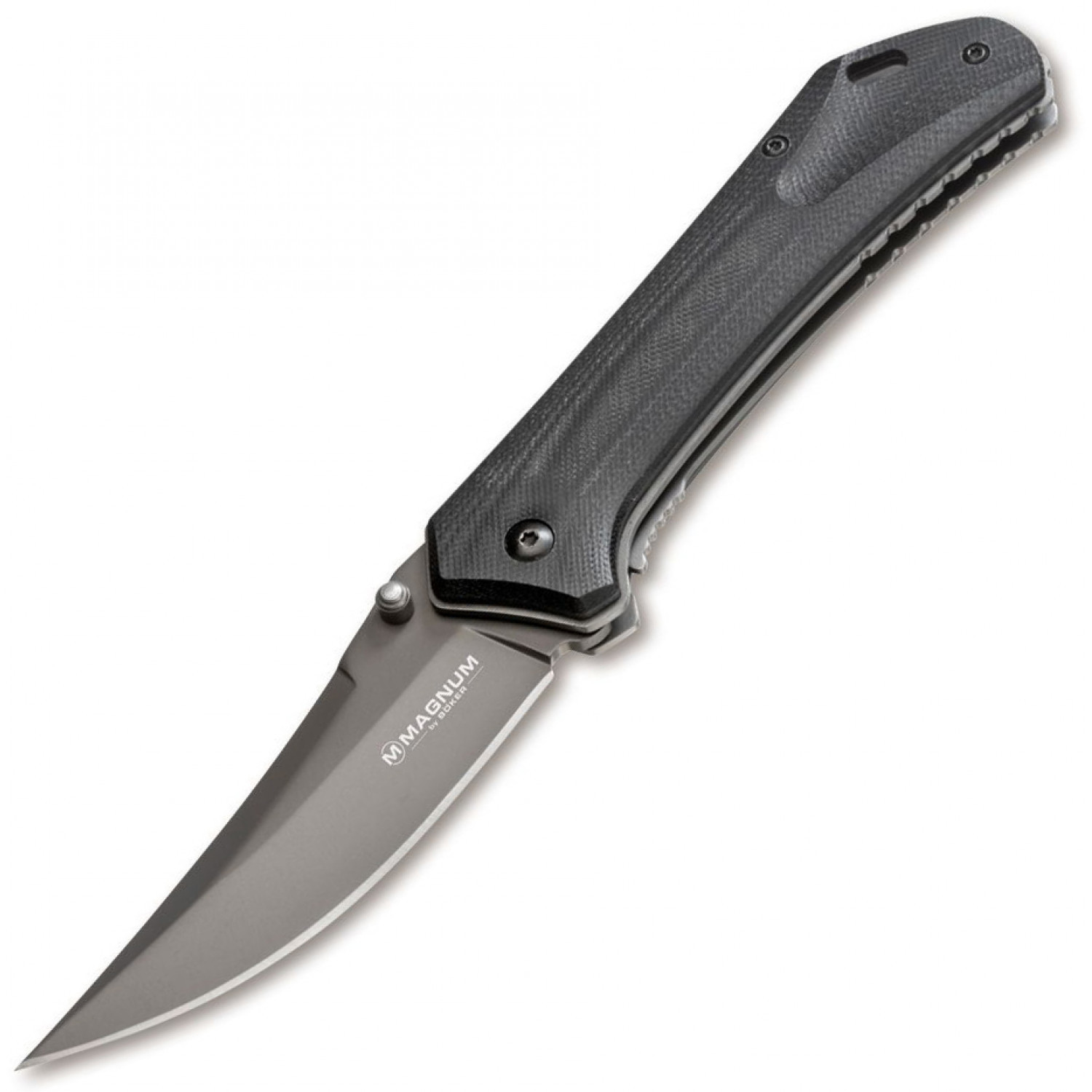 Складной нож Magnum Nero - Boker 01RY964, сталь 440A Titanium Nitride, рукоять стеклотекстолит G10, серый - фото 1