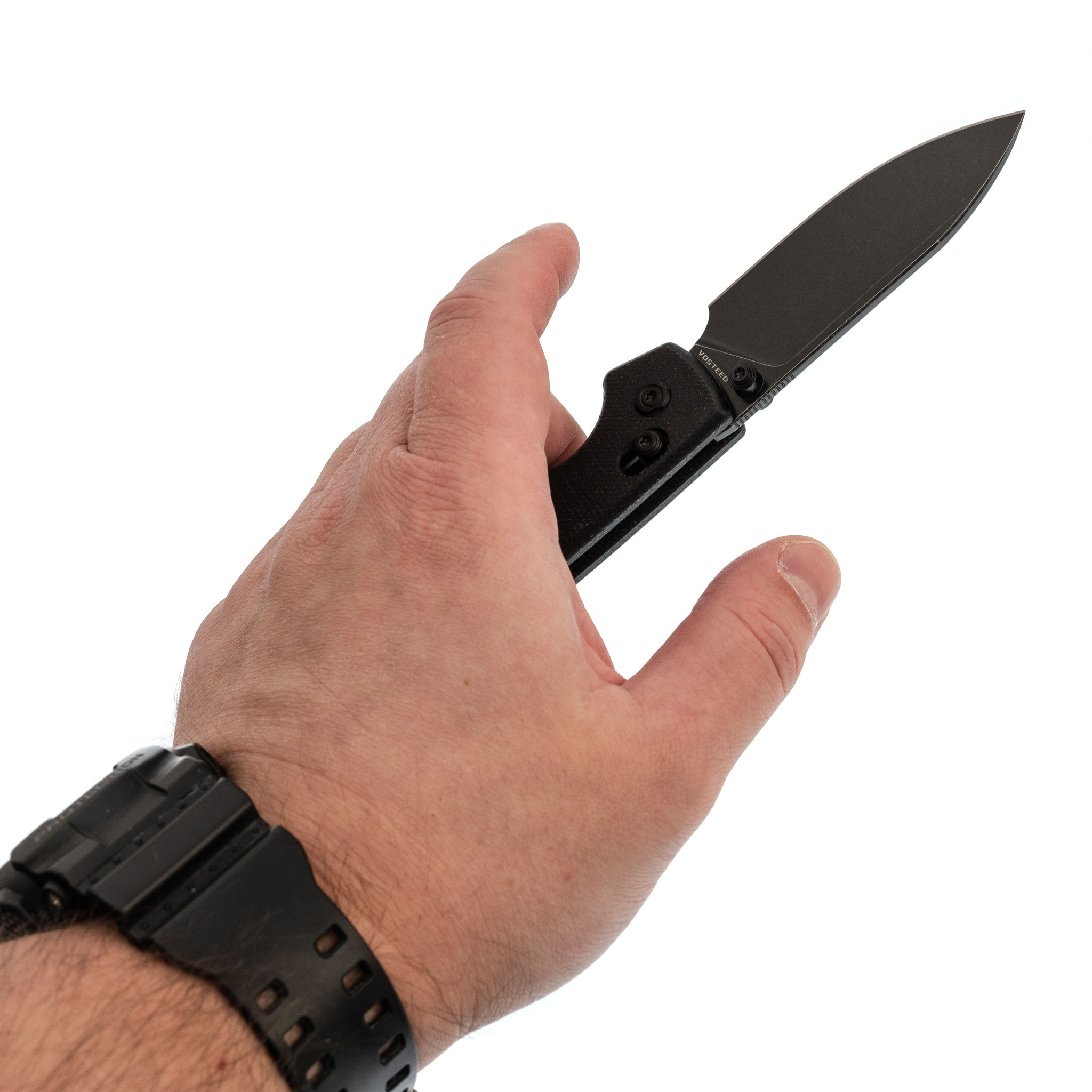 Складной нож Raccoon CB Vosteed, сталь 14C28N, рукоять микарта, черный - фото 7