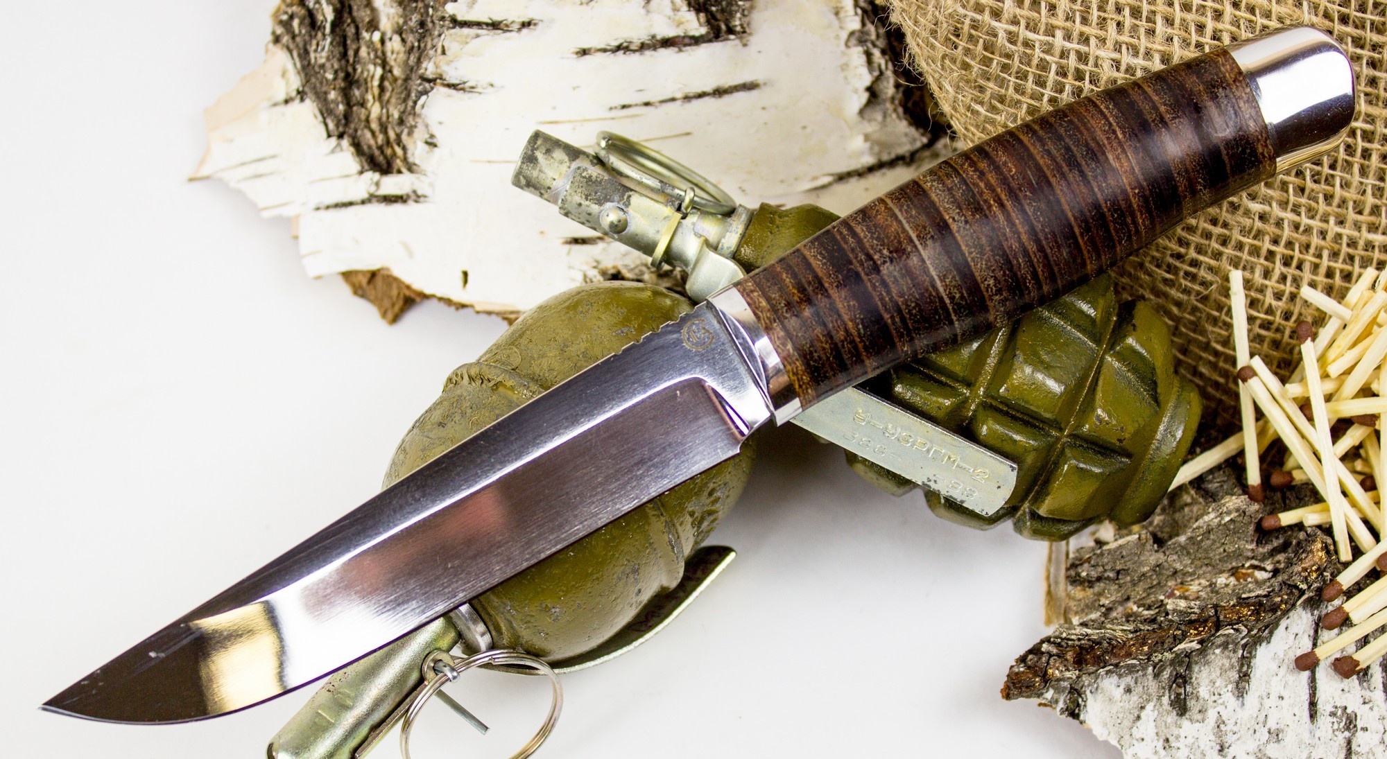 Нож Гюрза-3, сталь 95х18, кожа от Ножиков
