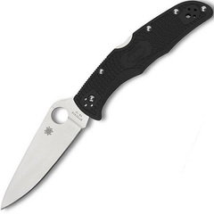 Фото Складной нож Spyderco Endura 4 Flat Ground - 10FPBK, сталь VG-10 Satin Plain, рукоять термопластик FRN, чёрный