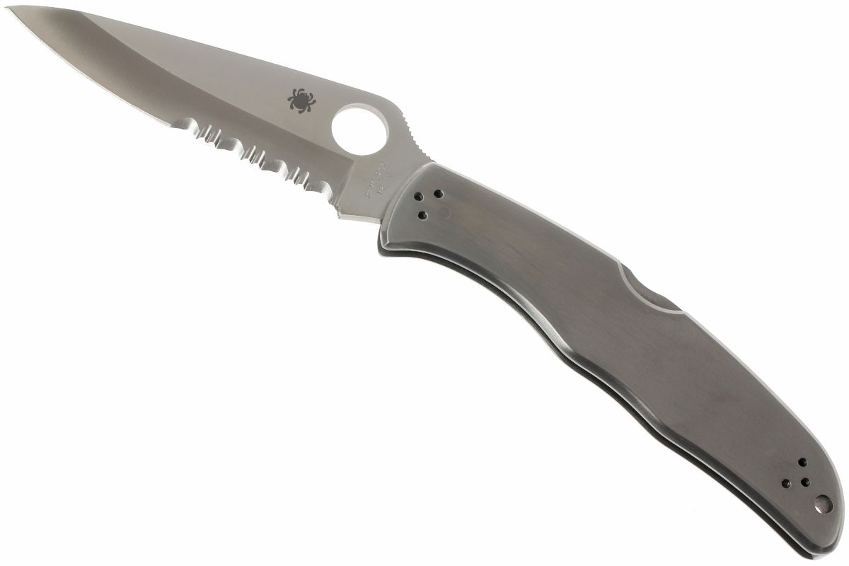 Складной нож Spyderco Endura 4 - 10PS, сталь VG-10 Satin Combo, рукоять нержавеющая сталь - фото 7