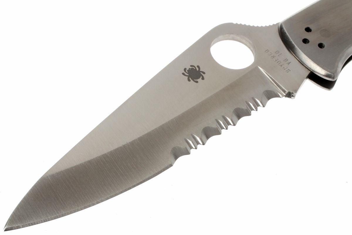 Складной нож Spyderco Endura 4 - 10PS, сталь VG-10 Satin Combo, рукоять нержавеющая сталь - фото 8