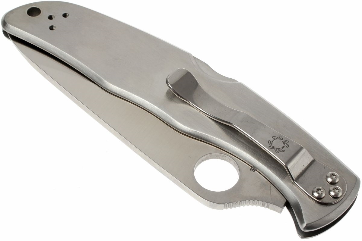Складной нож Spyderco Endura 4 - 10PS, сталь VG-10 Satin Combo, рукоять нержавеющая сталь - фото 9