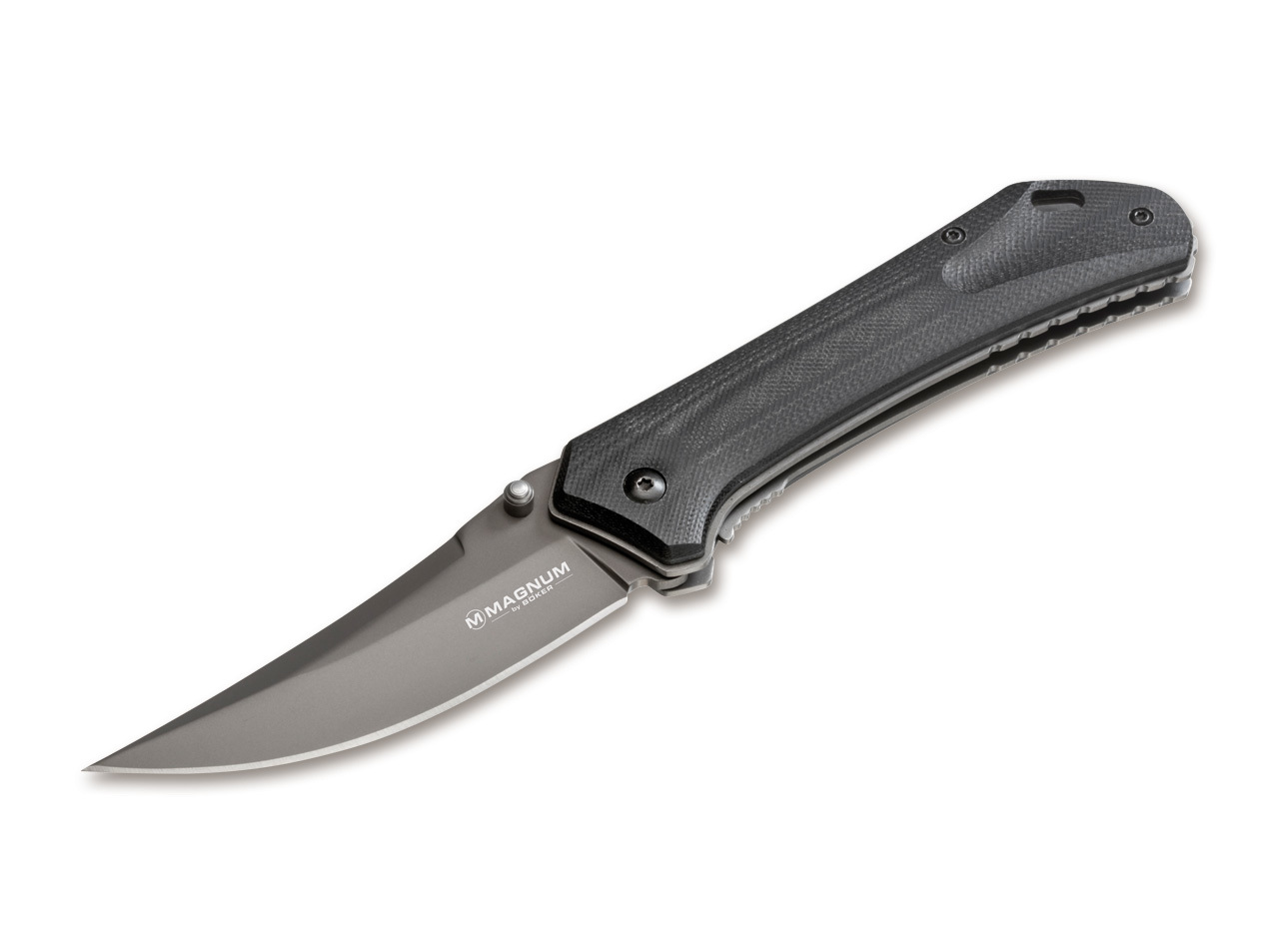 Складной нож Magnum Nero - Boker 01RY964, сталь 440A Titanium Nitride, рукоять стеклотекстолит G10, серый - фото 2