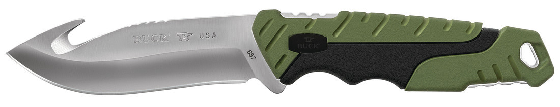 фото Нож pursuit large guthook - buck 0657grg, сталь 420hc, рукоять термопластик