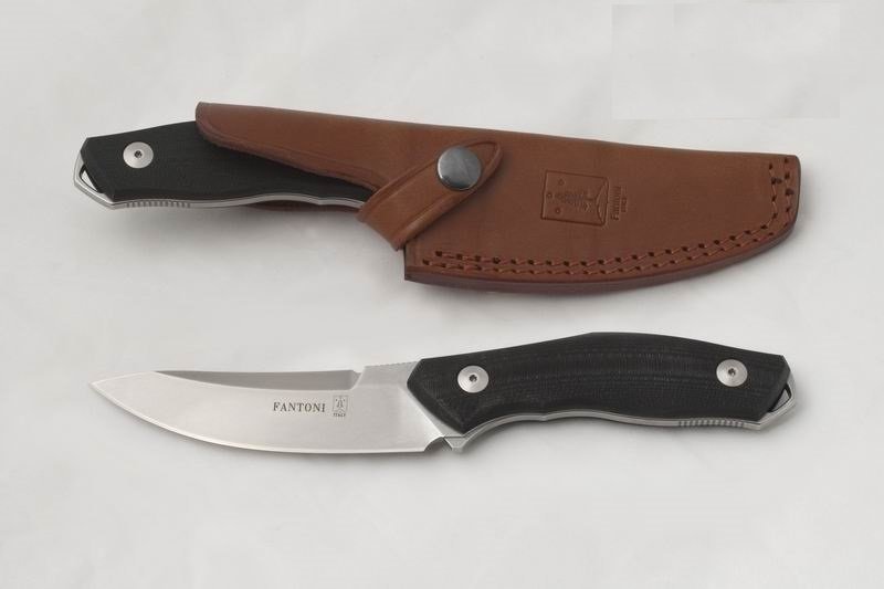 Нож с фиксированным клинком C.U.T. Fixed, Black/Gray G-10 Scales, PVD - Coated CPM® S30V™, Dmitry Sinkevich (SiDiS) Design, Black Leather Sheath 10.6 см. - фото 4