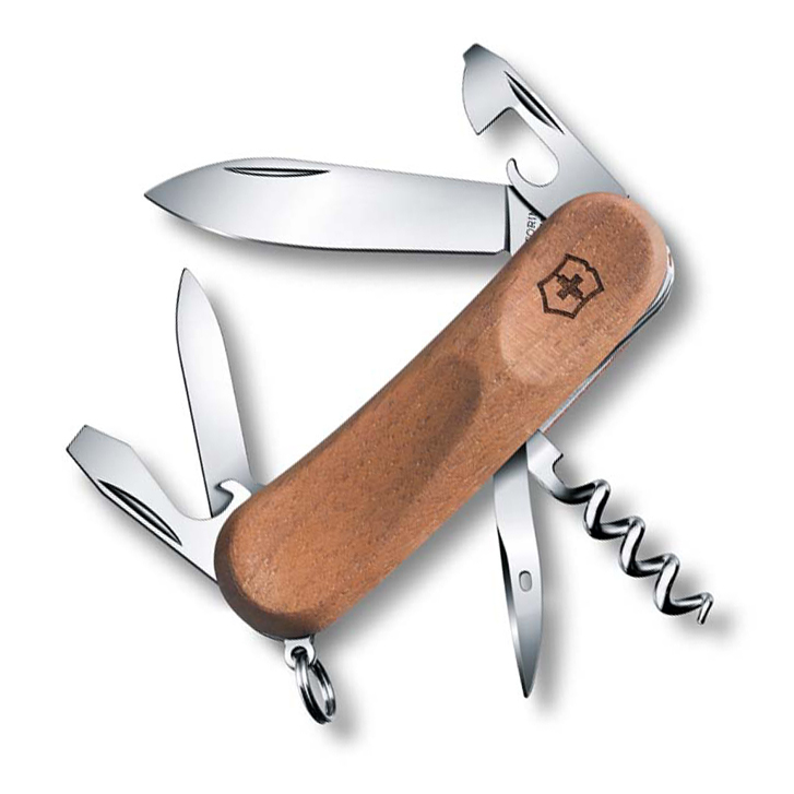 Нож перочинный Victorinox EvoWood 10, сталь X50CrMoV15, рукоять ореховое дерево, коричневый нож перочинный picknicker victorinox 11 функций