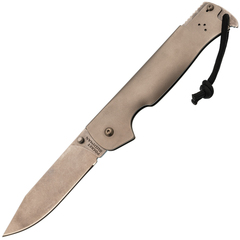 Фото Нож складной Cold Steel Pocket Bushman, сталь 4116, рукоять нержавеющая сталь, серебристый