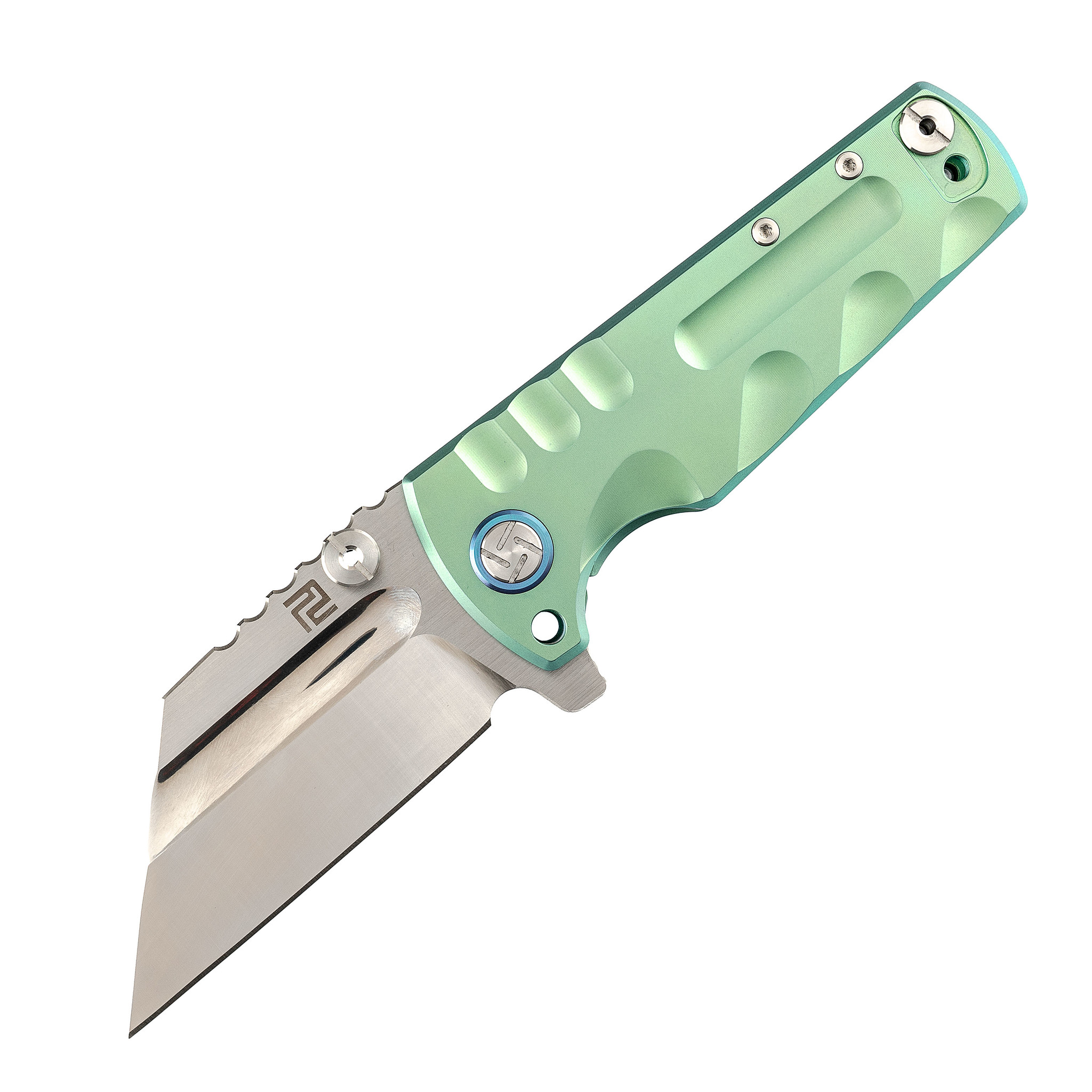 Складной нож Artisan Proponent Green, сталь S35VN, титан