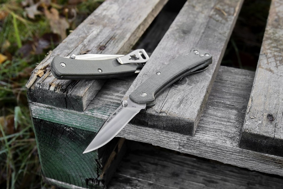 фото Складной нож buck folding hunter slim pro 0110ods4, сталь s30v, рукоять микарта