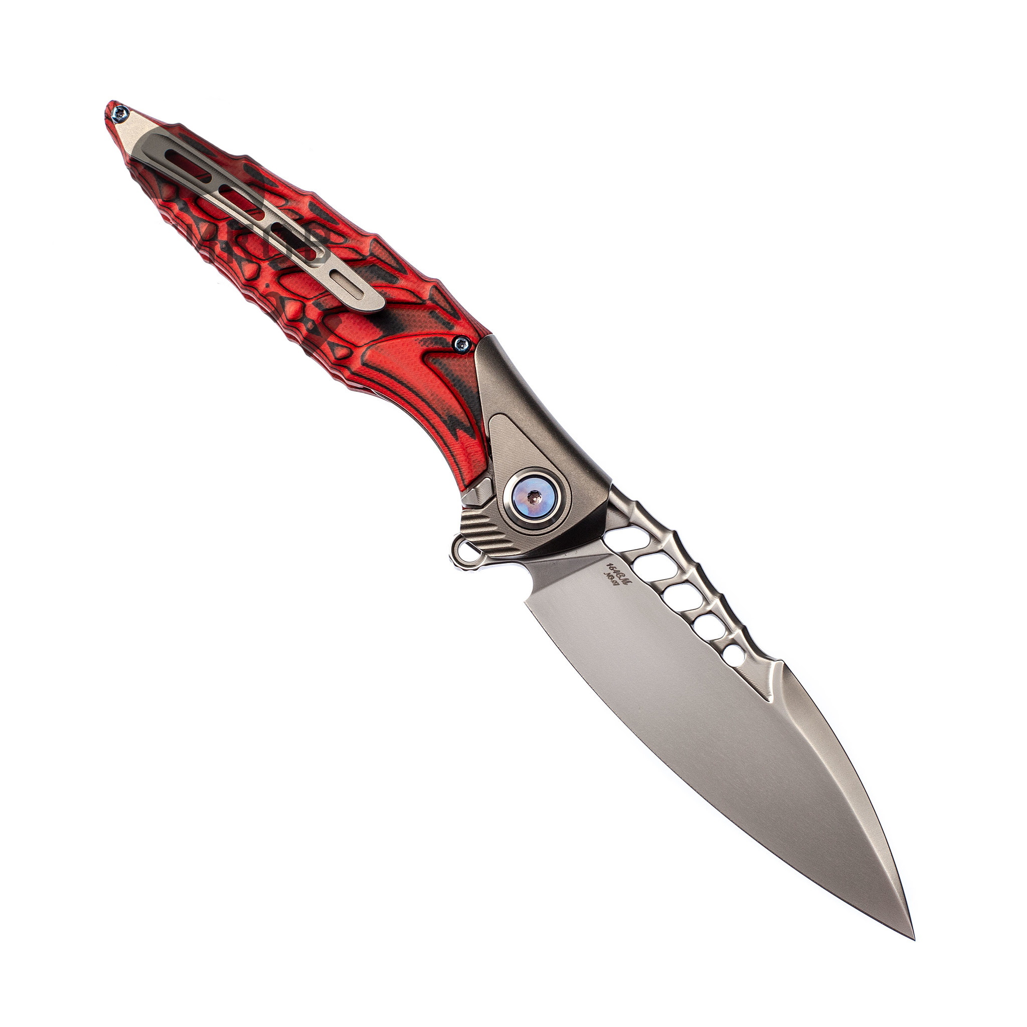 Нож складной Thor 7 Rikeknife, сталь 154CM, Red Titanium/G10 - фото 2