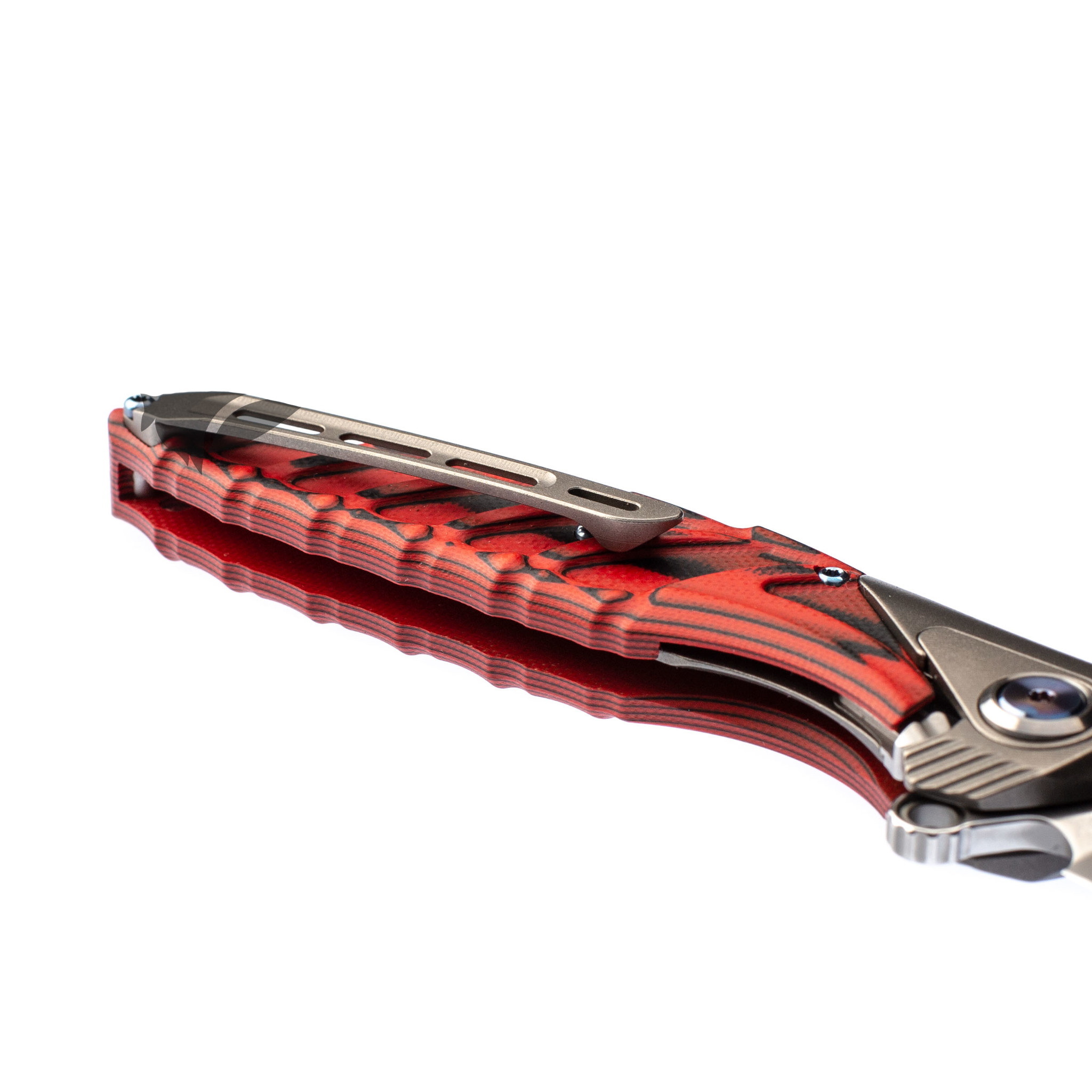 Нож складной Thor 7 Rikeknife, сталь 154CM, Red Titanium/G10 - фото 3