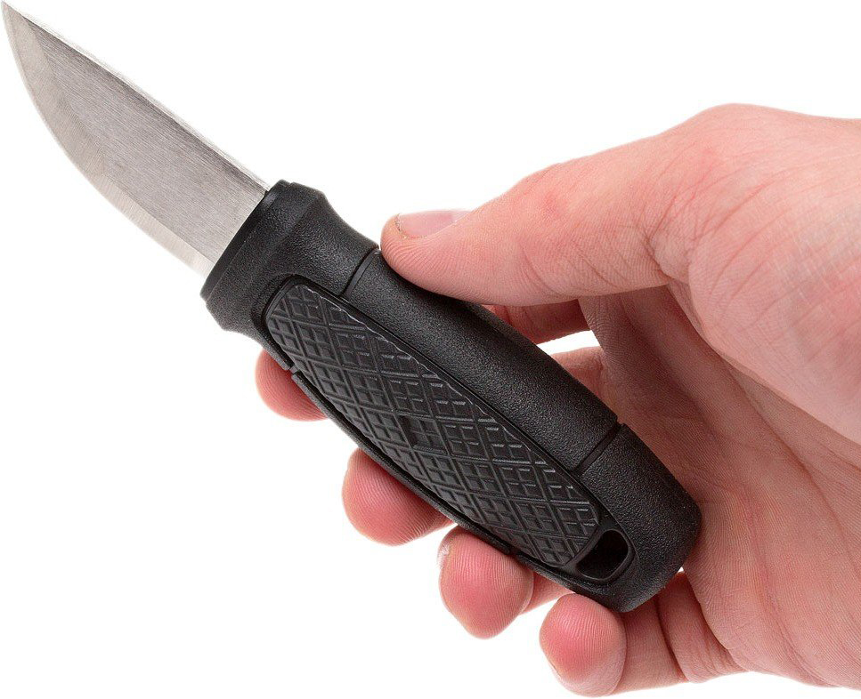 Нож с фиксированным лезвием Morakniv Eldris, сталь Sandvik 12С27, рукоять пластик, черный, кресало - фото 7