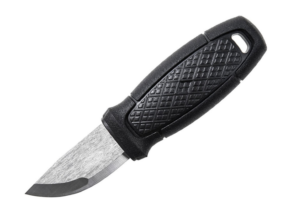 фото Нож с фиксированным лезвием morakniv eldris, сталь sandvik 12с27, рукоять пластик, черный, кресало