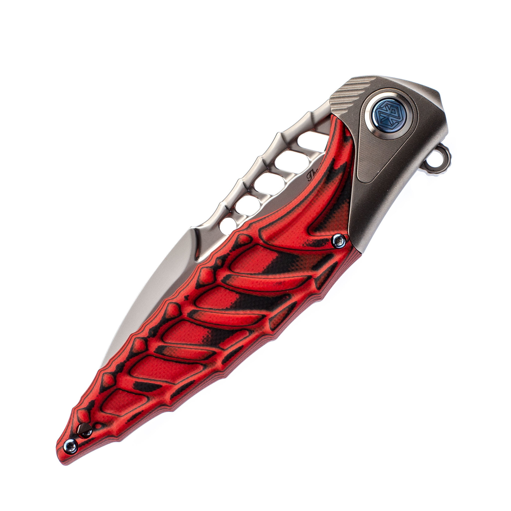 Нож складной Thor 7 Rikeknife, сталь 154CM, Red Titanium/G10 - фото 5