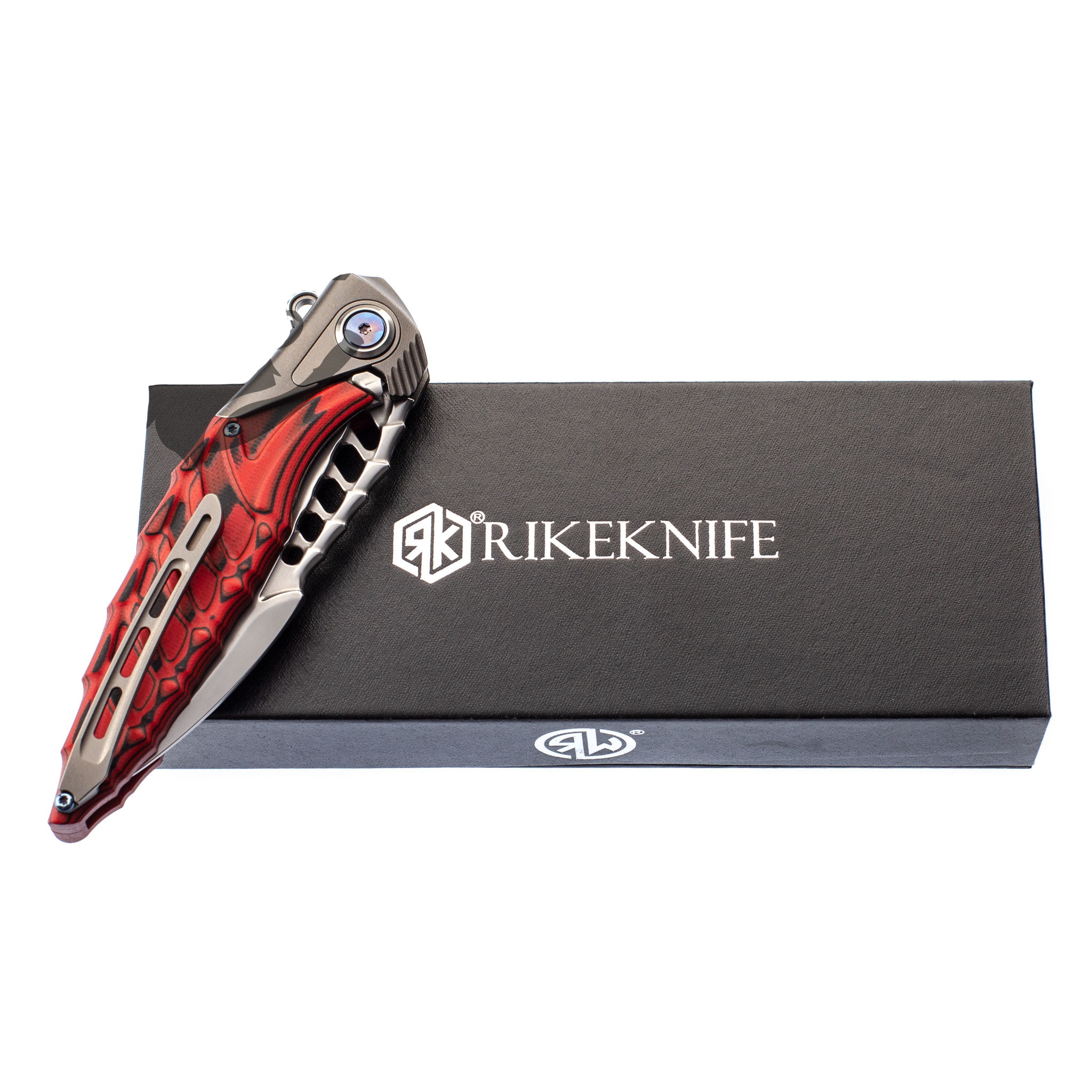 Нож складной Thor 7 Rikeknife, сталь 154CM, Red Titanium/G10 - фото 8