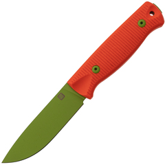 Фото Нож HOT Knife Hoot, Cerakote Zombie Green, D2, G10 Orange Handle, Kydex