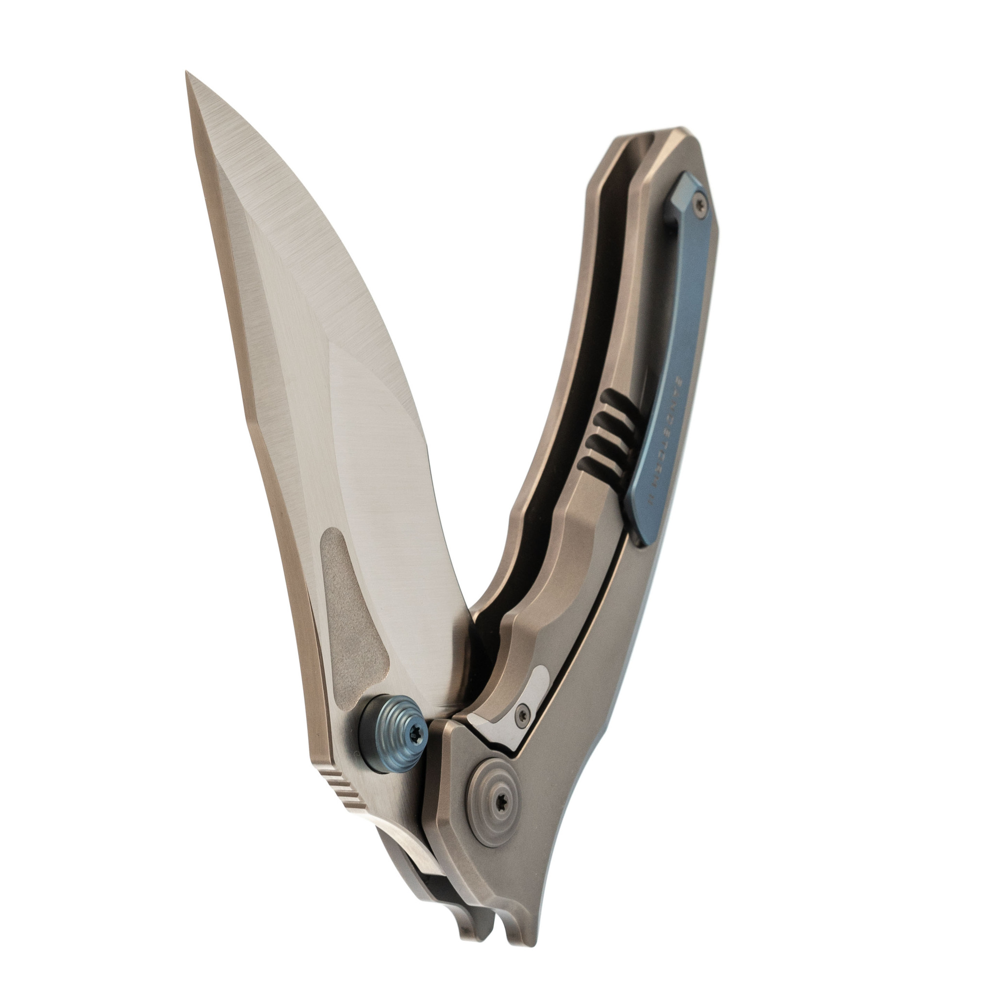 Складной нож Maxace Sandstorm II, сталь M390, рукоять Smooth Titanium - фото 6