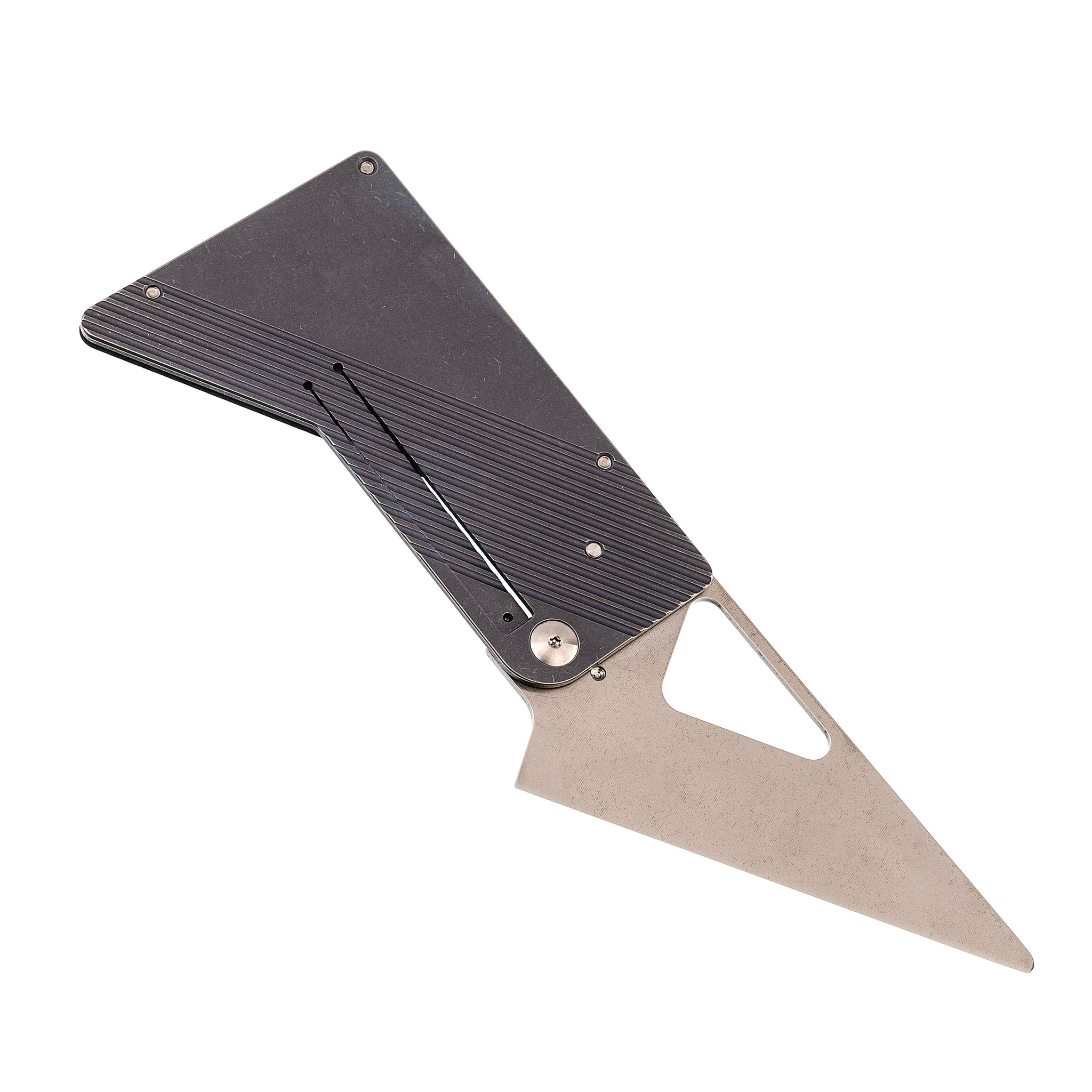 Складной нож в кардхолдере Daggerr Cardknife Blue, сталь 8cr13mov, рукоять титан/карбон - фото 3