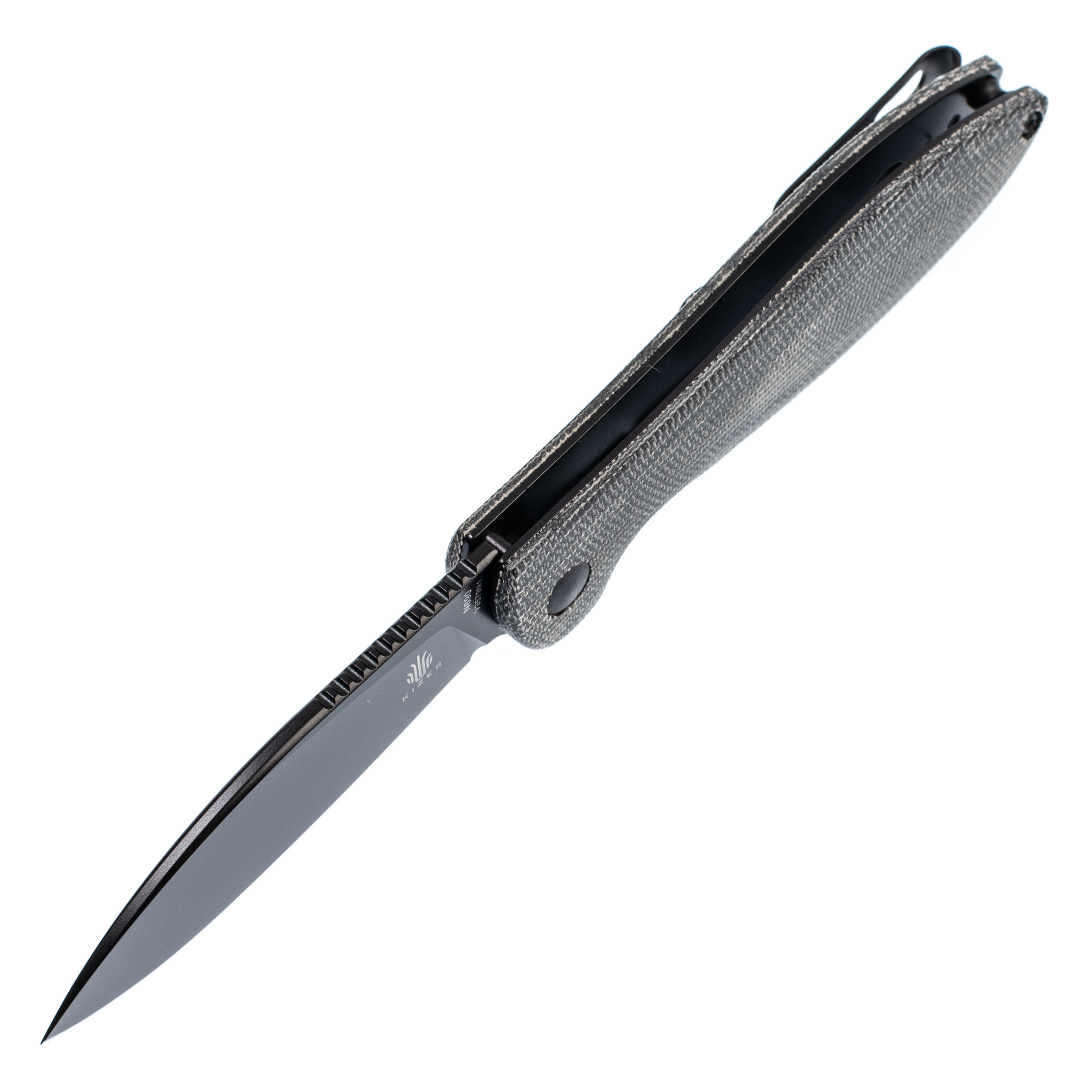 Складной нож Kizer Infinity, сталь N690, рукоять Black Micarta - фото 2
