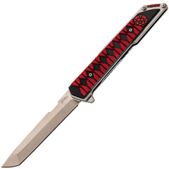 Фото Нож Mr.Blade Hokku D2 SW G10 black red складной с чехлом