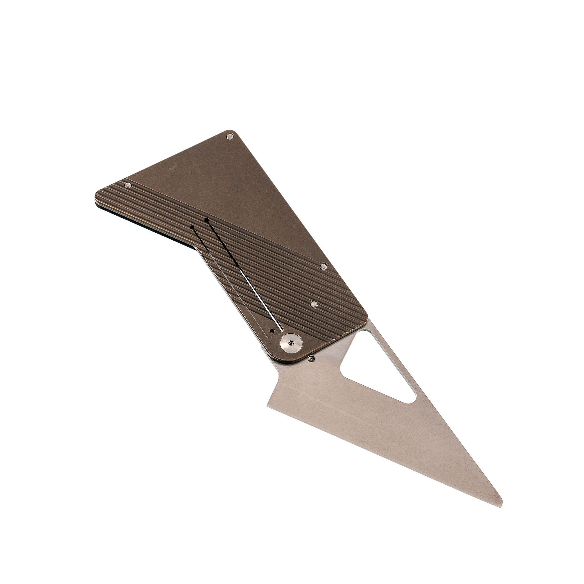 Складной нож в кардхолдере Daggerr Cardknife Bronze, сталь 8cr13mov, рукоять титан/карбон - фото 3